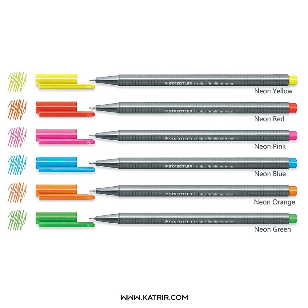 روان نويس 6 رنگ استدلر مدل Neon Colours - سایز 0.3 کد 334SB6CS3