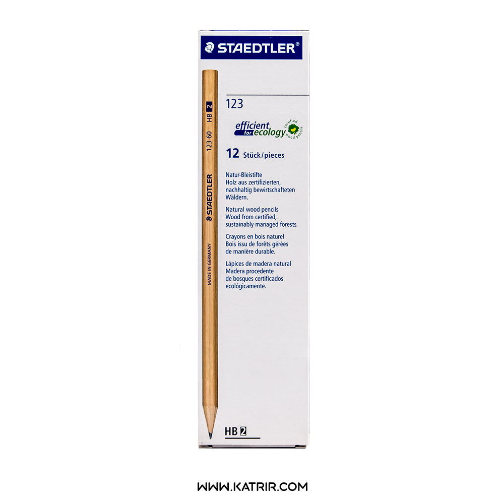 مداد مشکی استدلر ( Staedtler ) مدل چوب طبیعی - کد 2-60 123