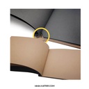 دفتر 30 برگ طراحی کلیپس ( Clips ) کاغذ مشکی و کرافت - سایز A4