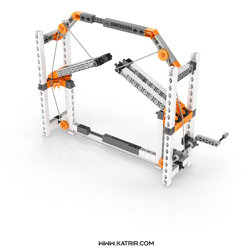 اسباب بازی ساختنی انجینو ( Engino ) مدل دیسکاورنیگ استم ( Discovering Stem ) بادامک و میل لنگ - کد stem 04