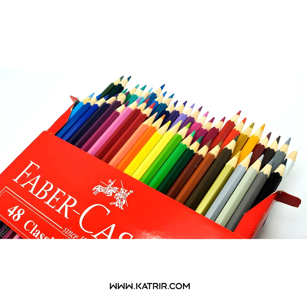 مداد رنگی 48 رنگ فابر کاستل ( Faber Castell ) جعبه مقوایی - کد 115858