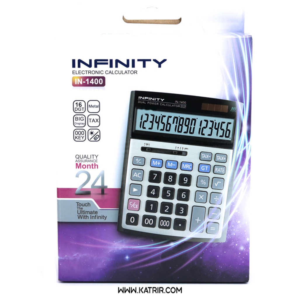 ماشین حساب اینفینیتی ( infinity ) مدل 16 رقمی رومیزی ، کد 1400