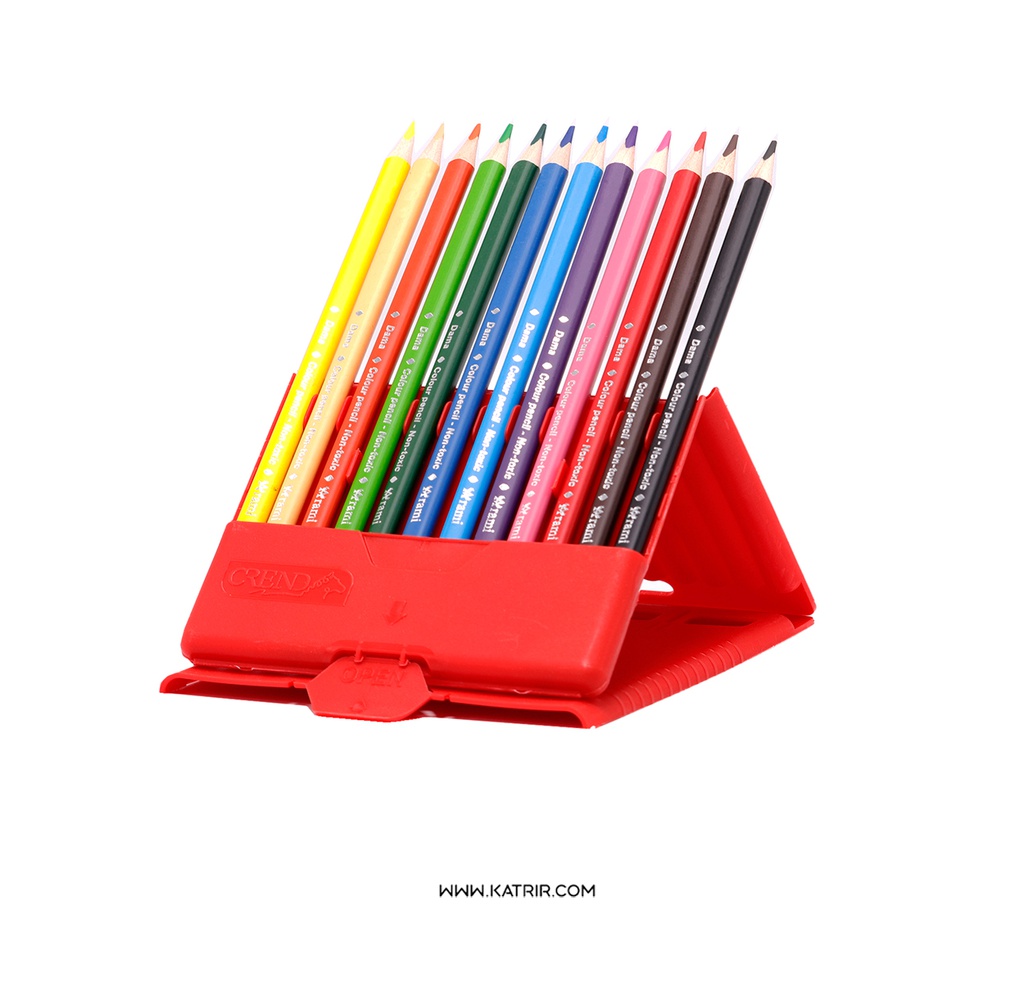 مداد رنگی کرند ( Crend ) مدل داما ، 12 رنگ استندی