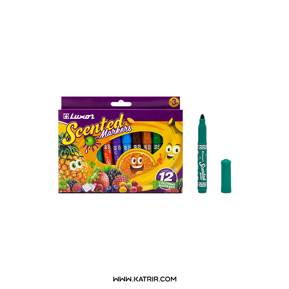 ماژیک نقاشی لوکسور ( luxor ) مدل معطر 12 رنگ