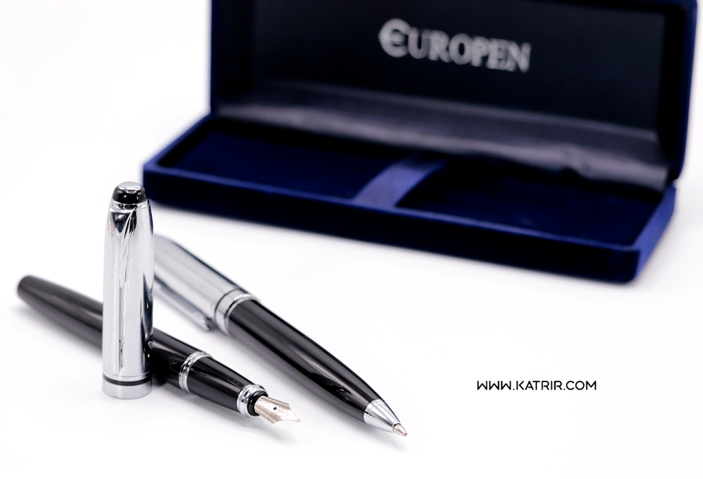 ست خودنویس و خودکار یوروپن ( Europen ) مدل فورت ( Fort ) نقره ای