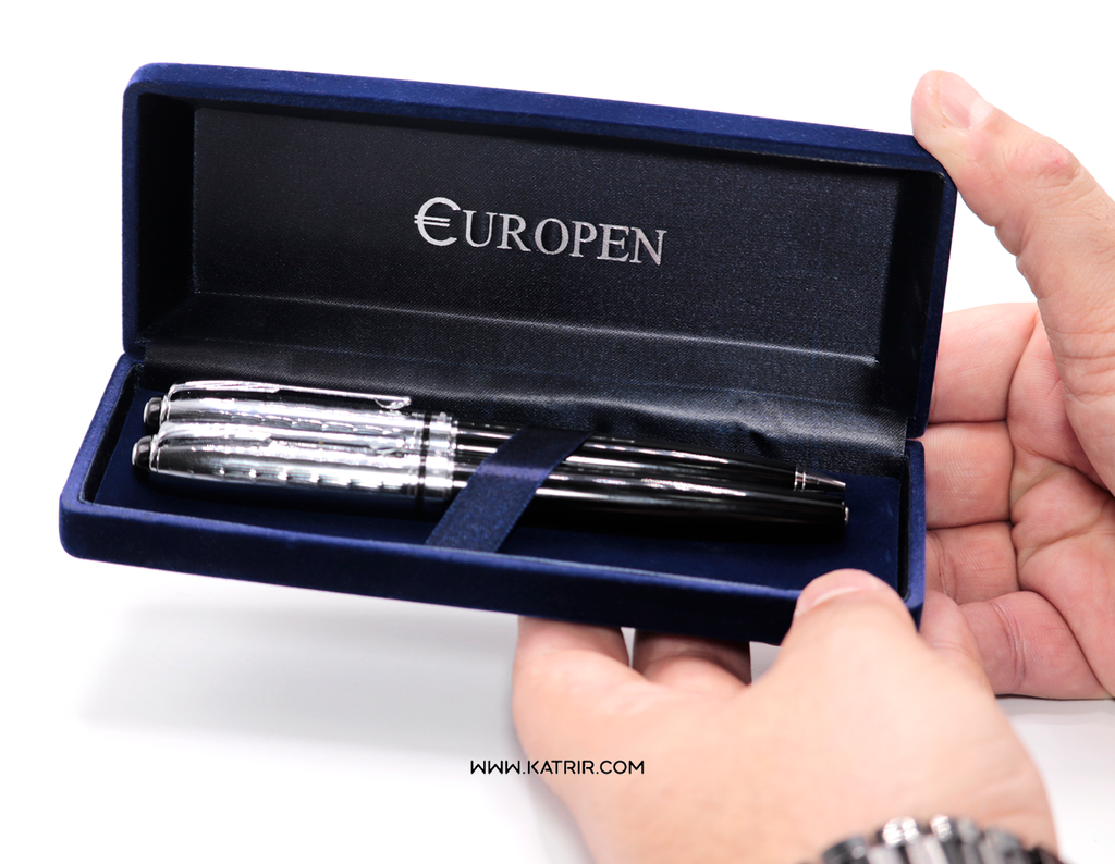 ست خودنویس و خودکار یوروپن ( Europen ) مدل فورت ( Fort ) نقره ای