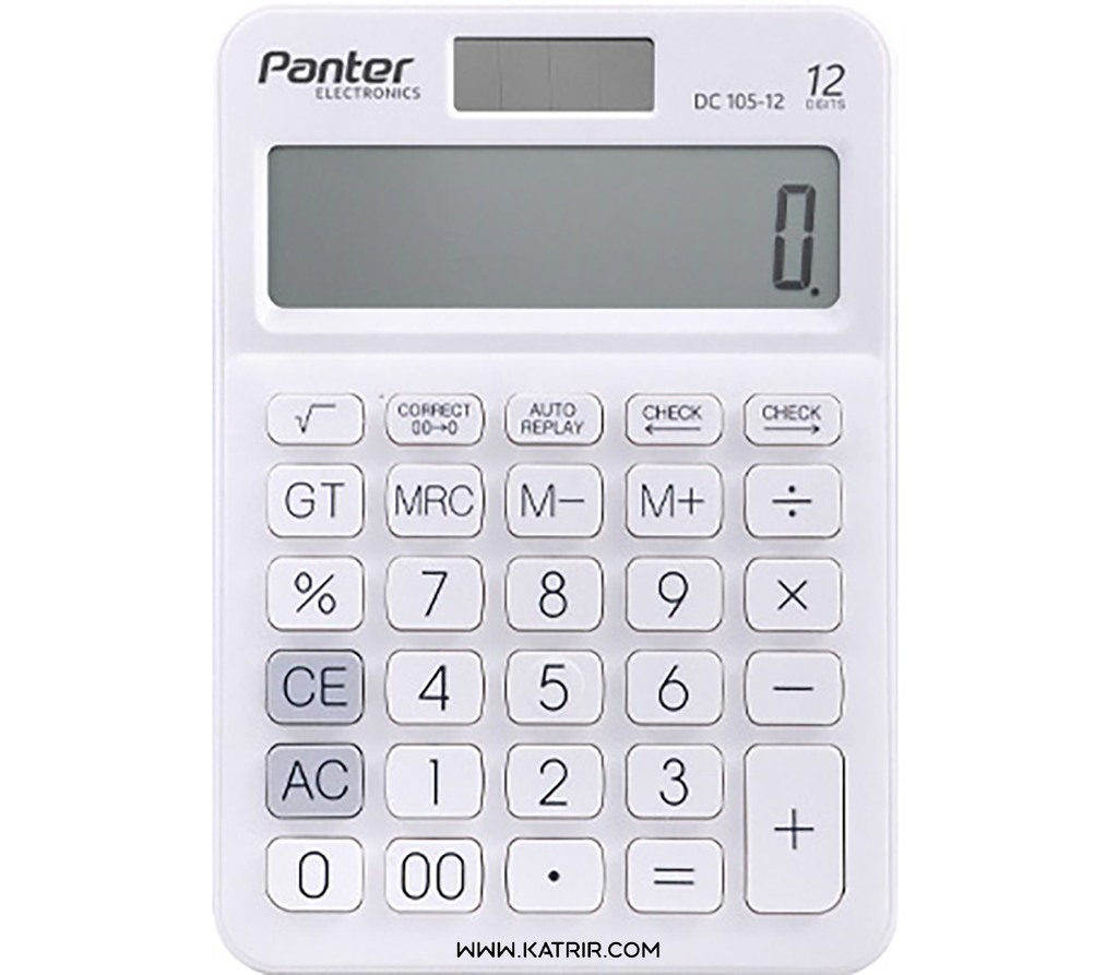 ماشین حساب پنتر ( Panter ) مدل رومیزی ، 12 رقم ، کد 105
