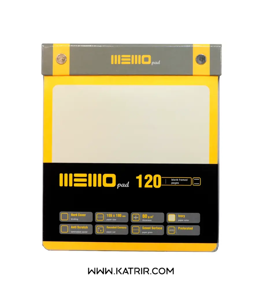 لگال پد آراد ( Arad )  مدل Memo بدون خط ، جلد سخت ، کد 9343