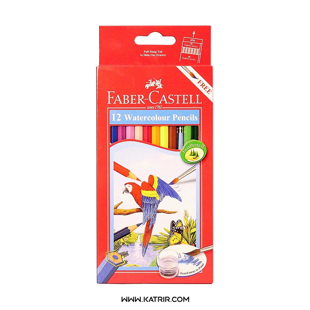 مداد آبرنگی 12 رنگ فابر کاستل ( Faber Castell ) جعبه مقوایی - کد 114462