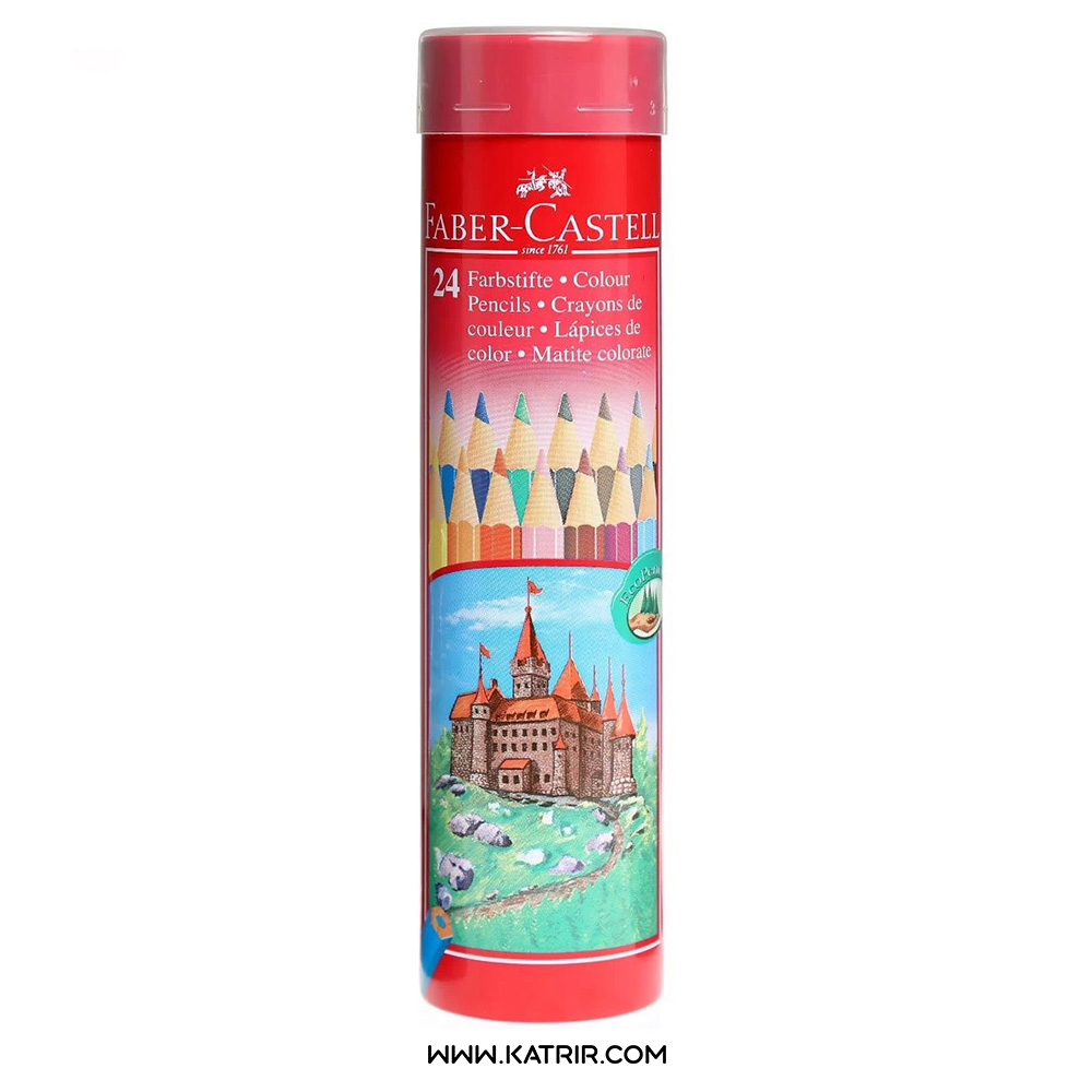 مداد رنگی 24 رنگ فابر کاستل ( Faber Castell ) جعبه لوله ای - کد 115827
