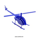 بازی فکری صنایع آموزشی ( E.E.I ) مدل جورچین 3 بعدی هلیکوپتر ( 3D Puzzle Helicopter )