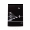 دفتر طراحی کلیپس ( Clips ) مدل کاغذ مشکی و کرافت ، سایز A4