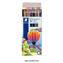 مداد رنگی 12 رنگ استدلر مدل سافت ( Soft) جعبه مقوایی - کد 143C12 LJ