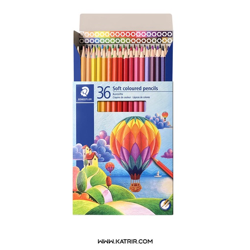 مداد رنگی 36 رنگ استدلر مدل سافت ( Soft) جعبه مقوایی - کد 143C36 LJ