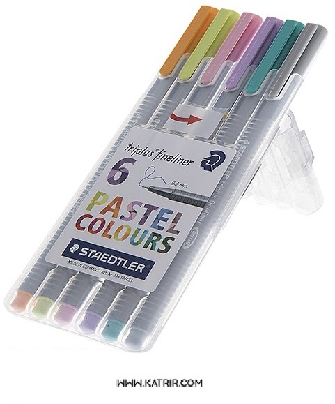 روان نویس 6 رنگ استدلر مدل Pastel Colours - سایز 0.3 کد 334SB6CS1