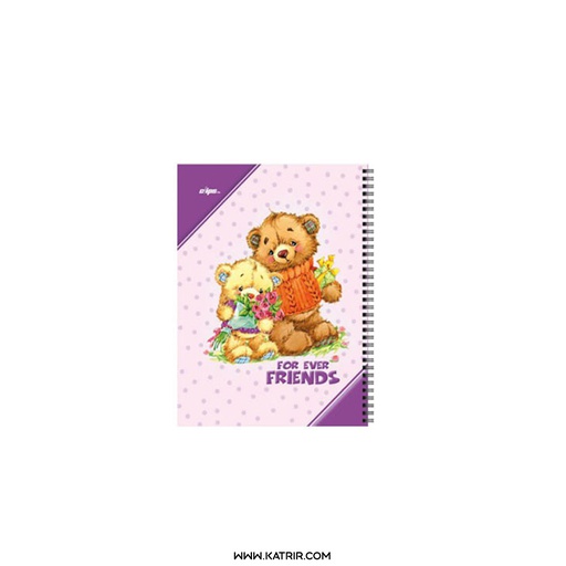 دفتر نقاشی کلیپس ( Clips ) جلد سخت فانتزی سایز رحلی - کد 0544 (خرس)