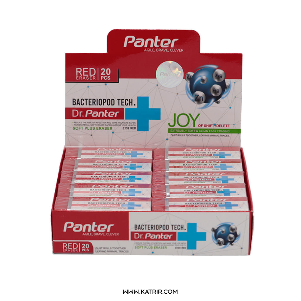پاک کن پنتر ( Panter ) مدل آنتی باکتریال ، قرمز