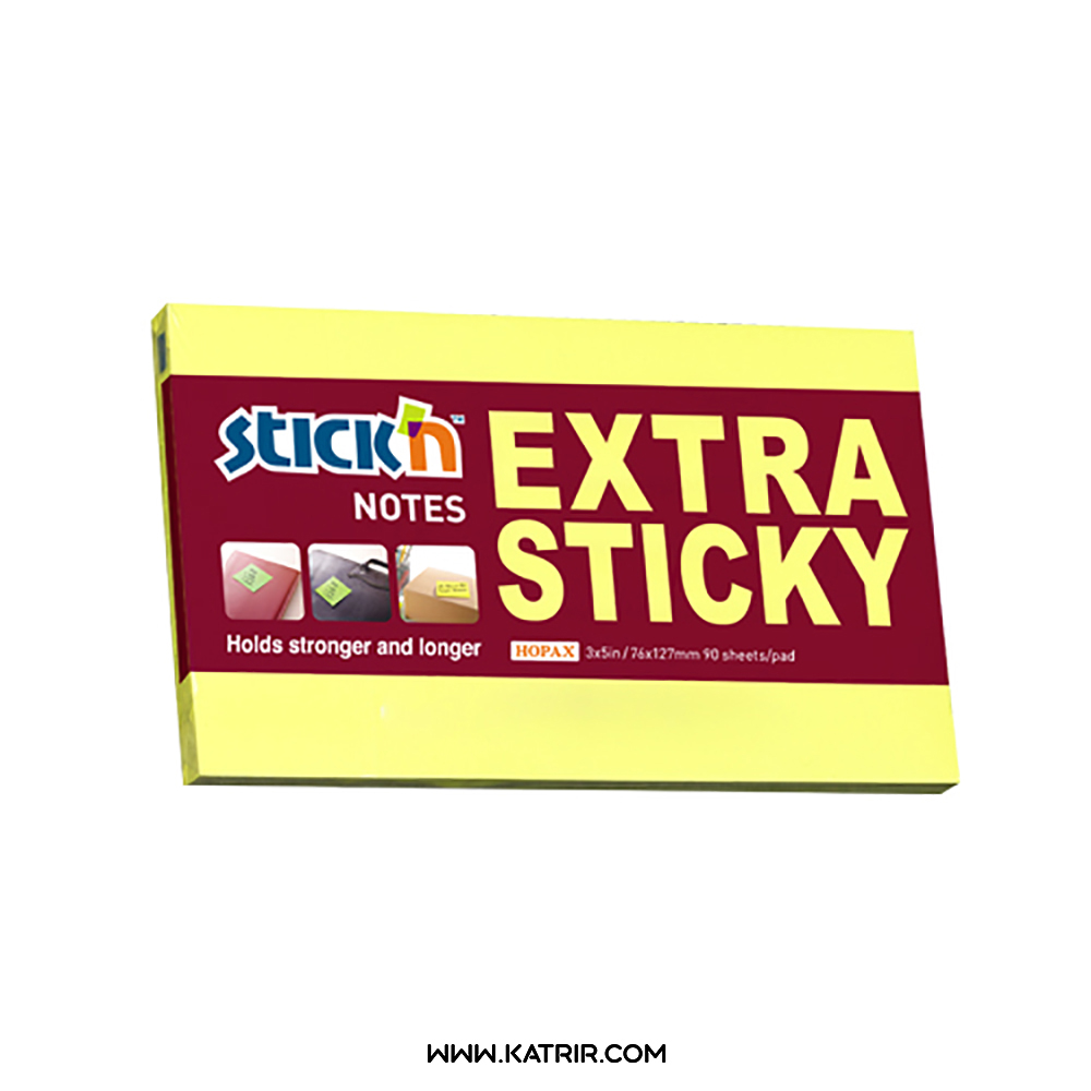 کاغذ یادداشت چسب دار هوپکس ( Hopax ) مدل چسبندگی بالا ( Extra Sticky ) نئون - کد 21674