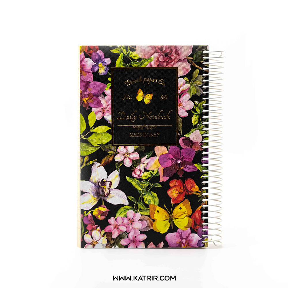 دفتر یادداشت ترمه ( Termeh ) مدل Daily Notebook - فنر از بغل 140 برگ رقعی
