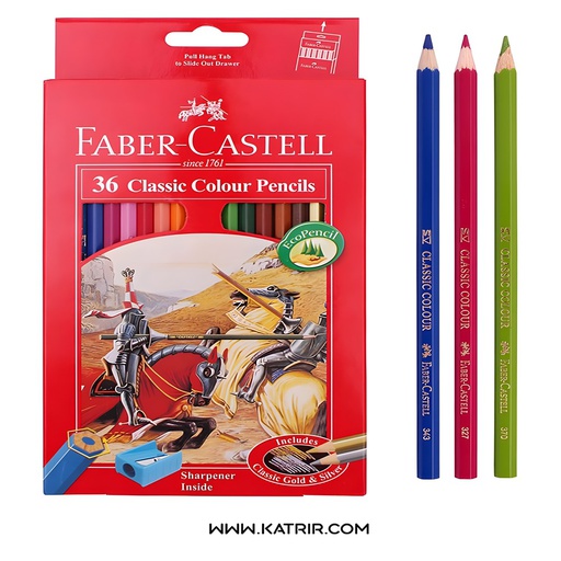 مداد رنگی 36 رنگ فابر کاستل ( Faber Castell ) جعبه مقوایی - کد 115856