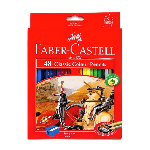 مداد رنگی 48 رنگ فابر کاستل ( Faber Castell ) جعبه مقوایی - کد 115858