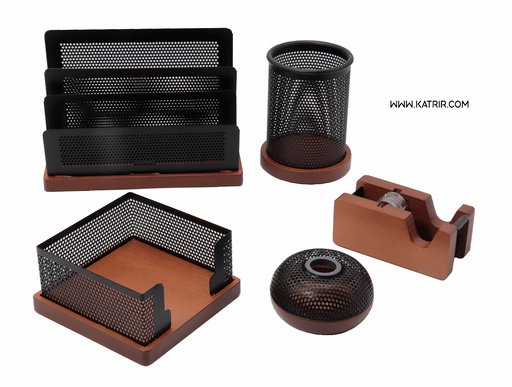 ست رومیزی چوب و فلز ، مدل 5 تکه ، رایکا 