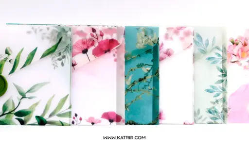 پاکت کارت پستال هیرمند ( Hirmand ) مدل کالک گلدار ، کد 893 