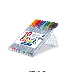 روان نویس 10 رنگ استدلر  مدل Triplus fineliner - سایز 0.3 کد 334SB10
